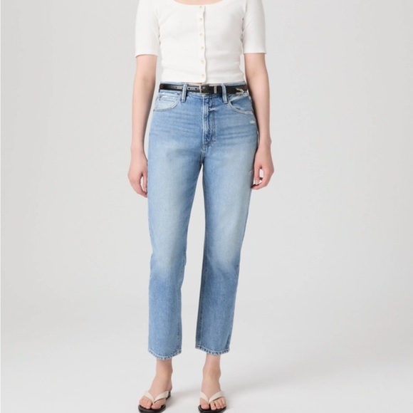 PAIGE Womens Vintage high rise straight crop Jeans - Picture 10 of 11